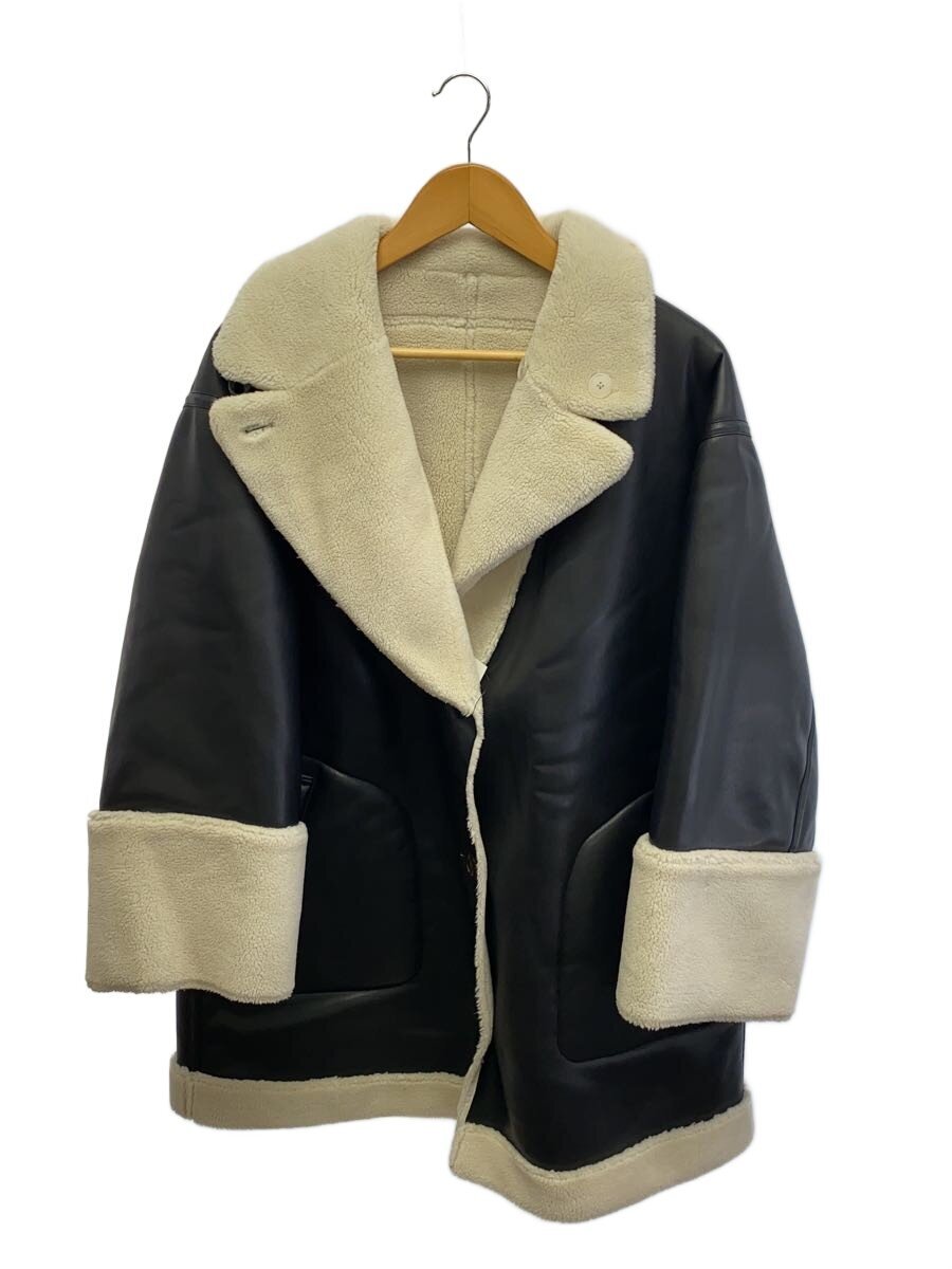 【中古】ETRE TOKYO◆なめし革上衣・上衣/S/ポリエステル/BLK/1221500016-0【レディース御召しもの】