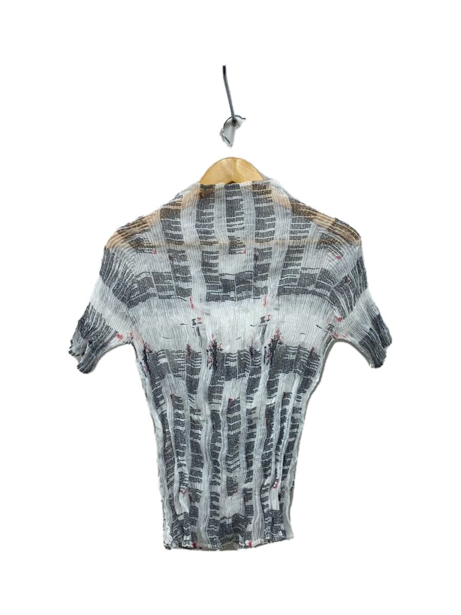 【中古】ISSEY MIYAKE◆03ss/刷り上げる書き換える/WHITE LABEL/プルオーバー/3/ポリエステル/WHT/IM32FJ253【レディースお召しもの】