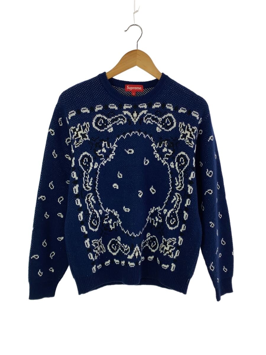【中古】Supreme◆ニット・セーター(厚手)/S/アクリル/NVY/総柄【メンズウェア】｜2ｎｄ STREET 店