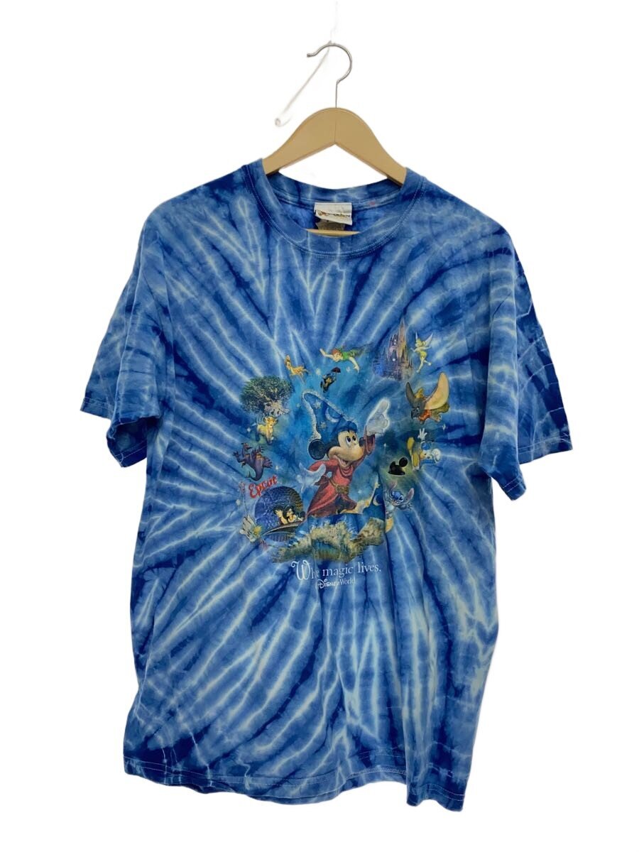 【中古】Disney◆タイダイ/プルオーバー/M/綿織物/BLU【メンズウェア】