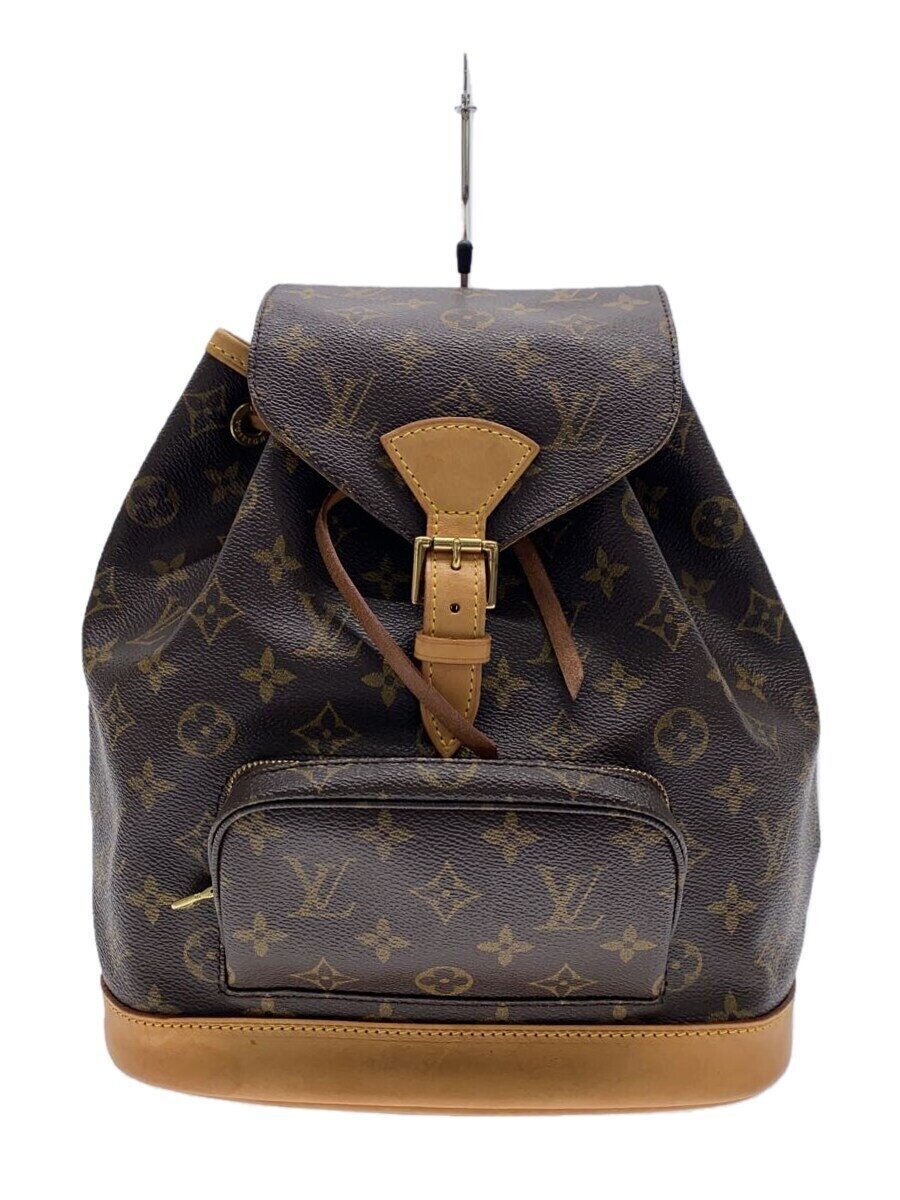 【中古】LOUIS VUITTON◆モン掏摸MM_モノグラム・帆布_BRW/PVC/BRW【御徒面子】