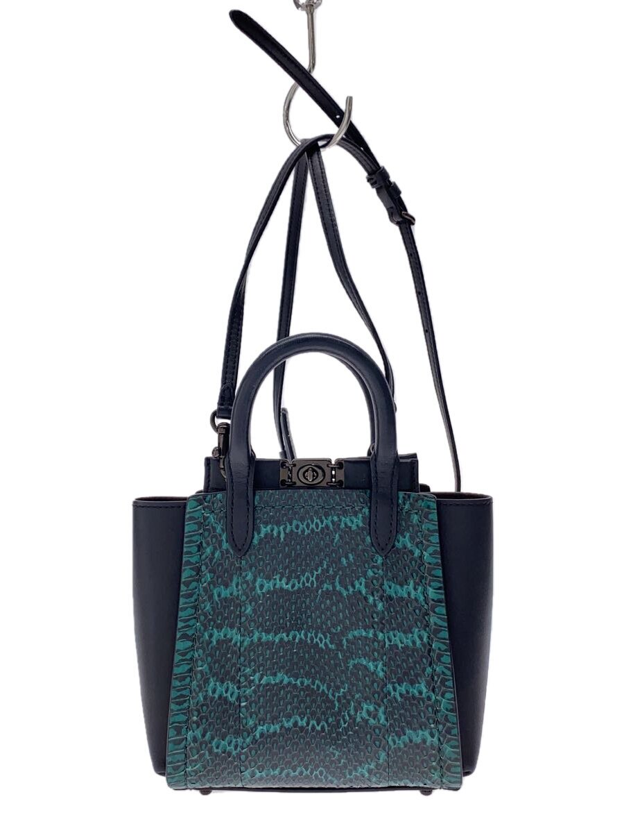 【中古】COACH◆ハンドバック/なめし革/GRN/毛の荒物/79295【御徒面子】