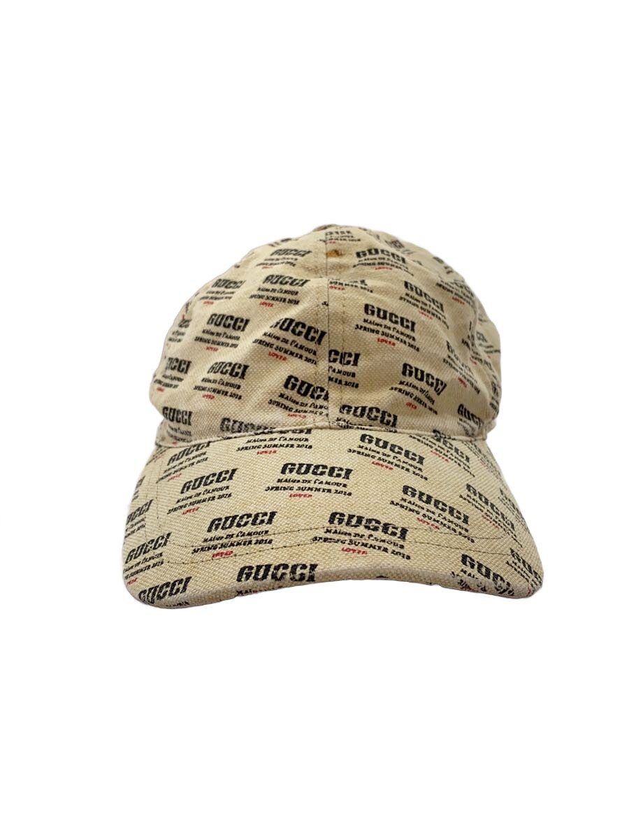 【中古】GUCCI◆旗がしら/M/帆布/BEG/総柄/メンズ/K10605644【服飾雑貨他】