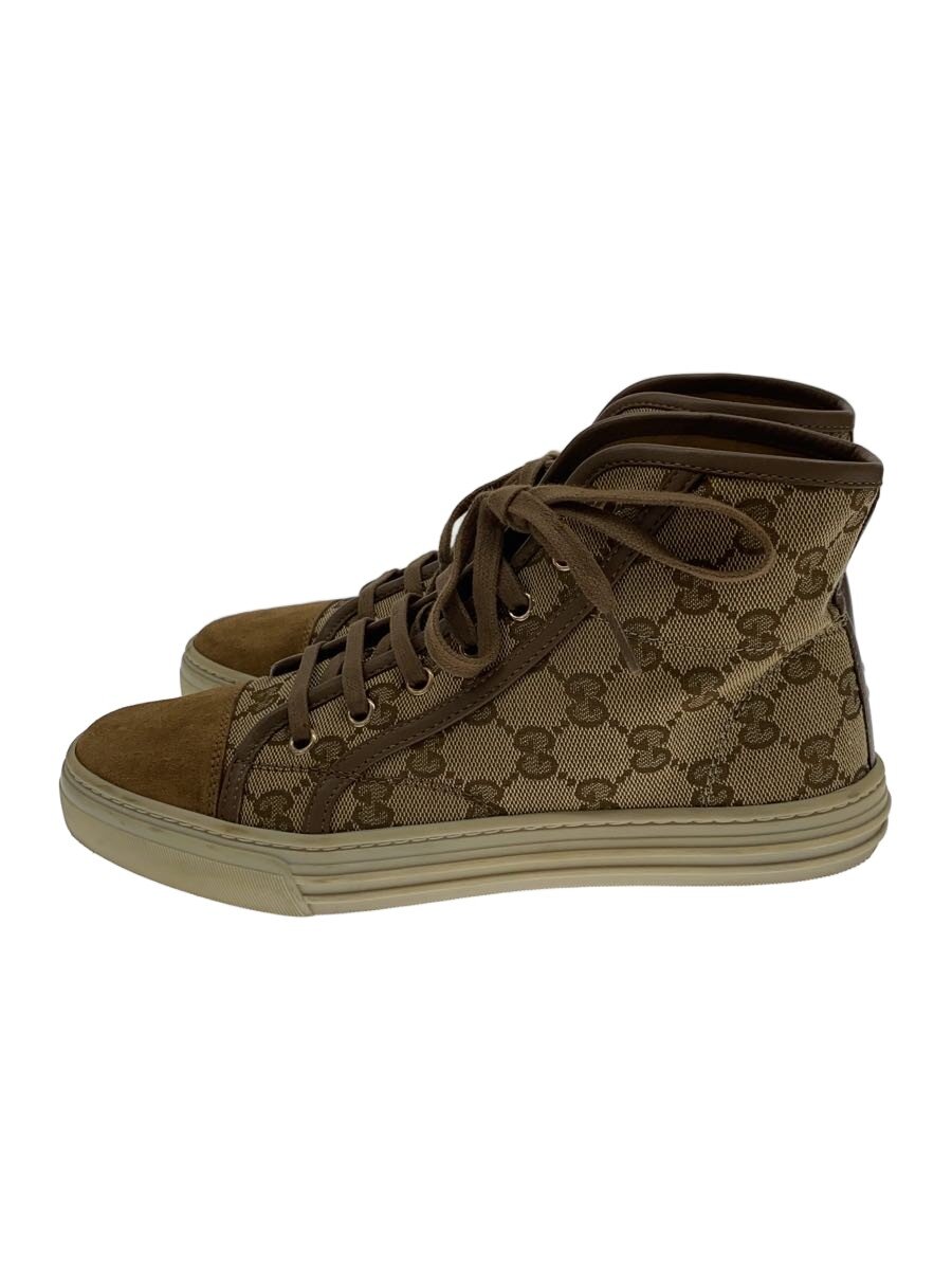 【中古】GUCCI◆ハイカットスニーカー/35.5/BEG/GG帆布【シューズ】