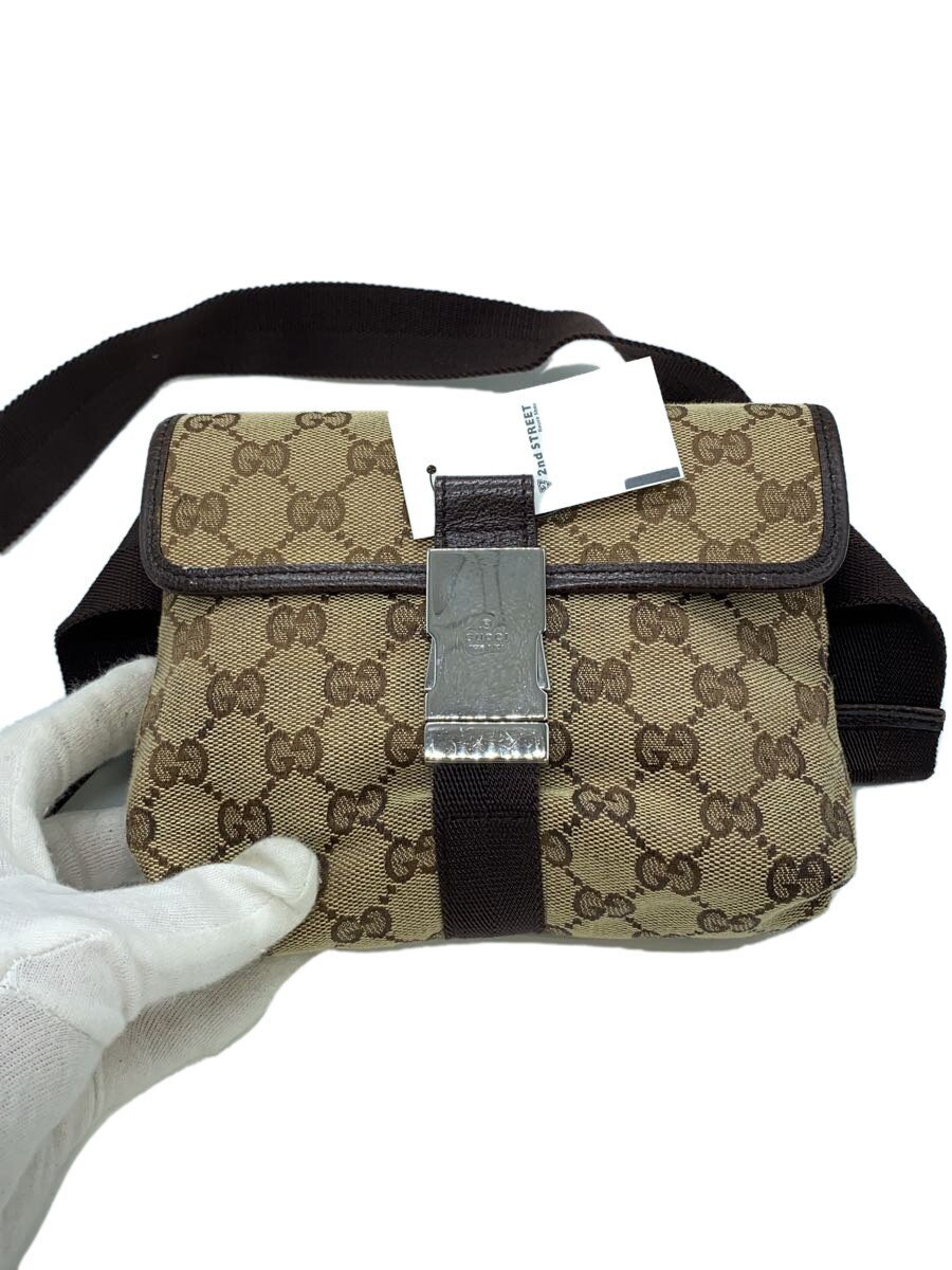 【中古】GUCCI◆酉の方角御徒面子_GG帆布/帆布/赤銅色/GG柄【御徒面子】