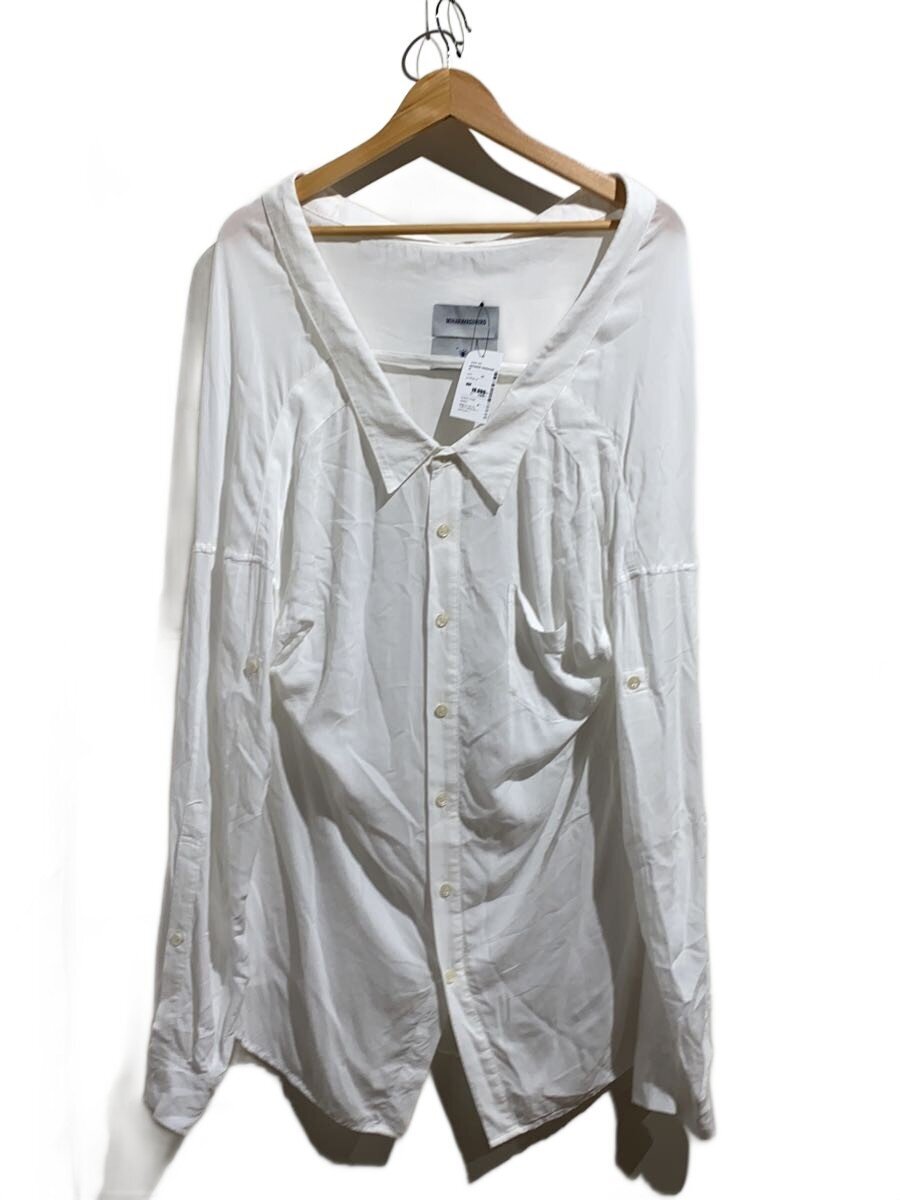 【中古】MIHARA YASUHIRO◆ヨゴレ引き渡し有/長袖プルオーバー/36/人絹/WHT/32233144-1//【メンズウェア】