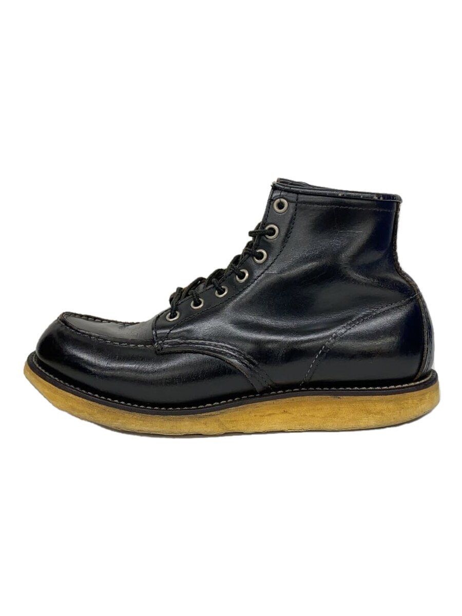 【中古】RED WING◆レースアップブーツ/--/BLK/なめし革【シューズ】