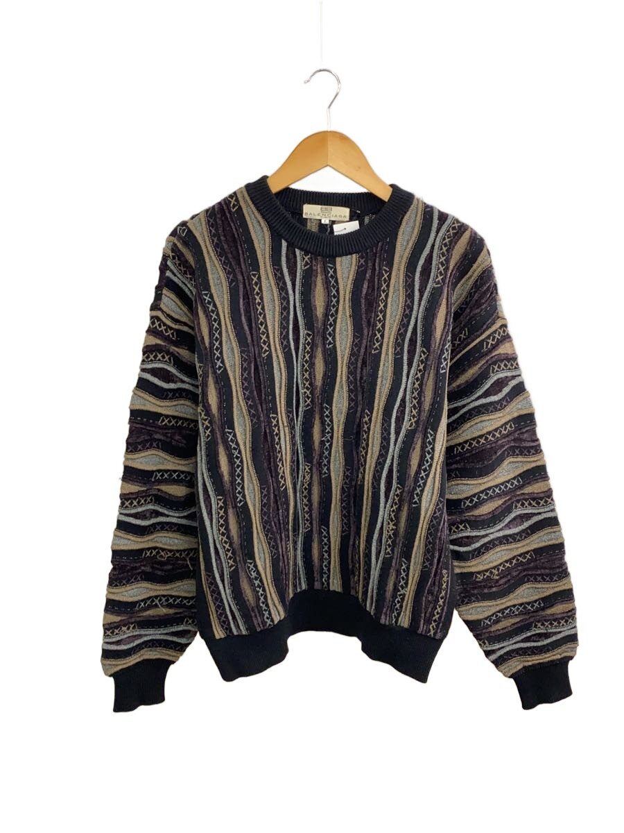 【中古】BALENCIAGA◆編み物・プルオーバー(朦々たる)/L/羊毛/マルチ色つや【メンズウェア】