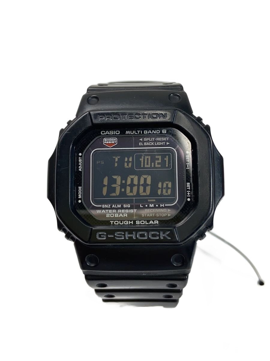 【中古】CASIO◆ソーラーウオッチ・G-SHOCK/デジタル/BLK【服飾雑貨他】