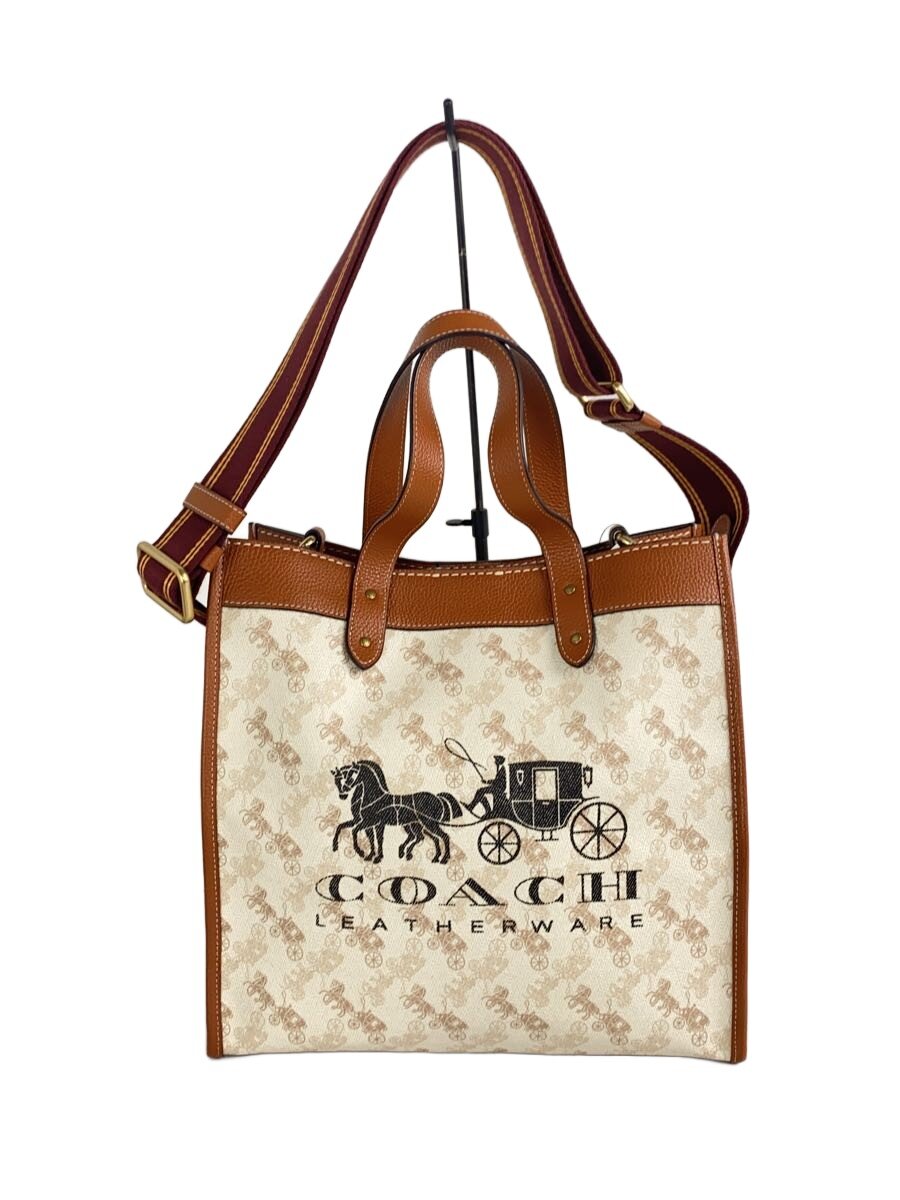 【中古】COACH◆ホースアンドキャリッジ/2Way/ショルダーバッグ/PVC/ホワイト/総柄/C8461【バッグ】｜2ｎｄ STREET 店