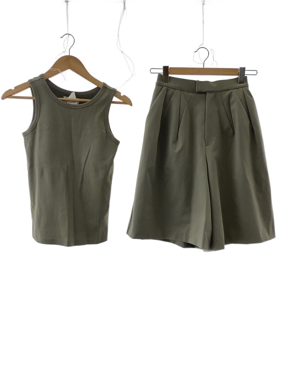 【中古】AMERI◆OTONA HALF PANTS WITH TANK SETUP/S/綿織物/KHK/無地/02310520160//【レディース御召しもの】