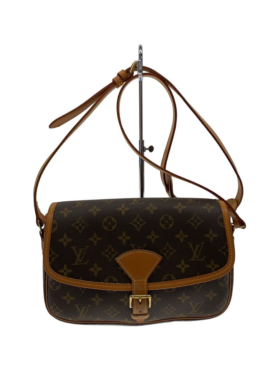 【中古】LOUIS VUITTON◆ソローニュ_モノグラム・帆布/PVC/BRW【御徒面子】