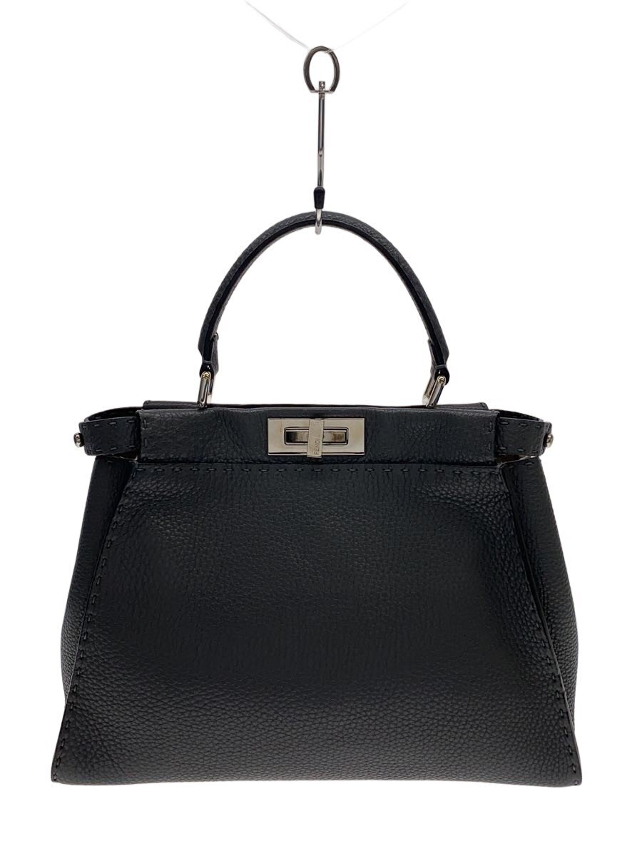 【中古】FENDI◆ピーカブー/ショルダーバッグ/なめし革/薄墨色/8BN290//【御徒面子】