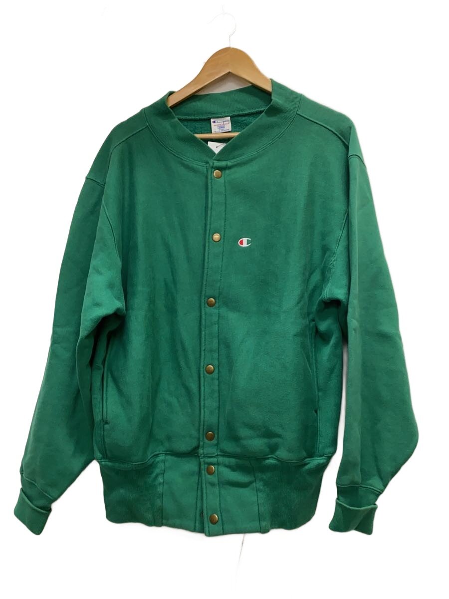【中古】Champion◆90s/リバースウィーブ/スナップ/スウェット/L/コットン/GRN/無地/C3-J060R【メンズウェア】｜2ｎｄ STREET 店 10,771円