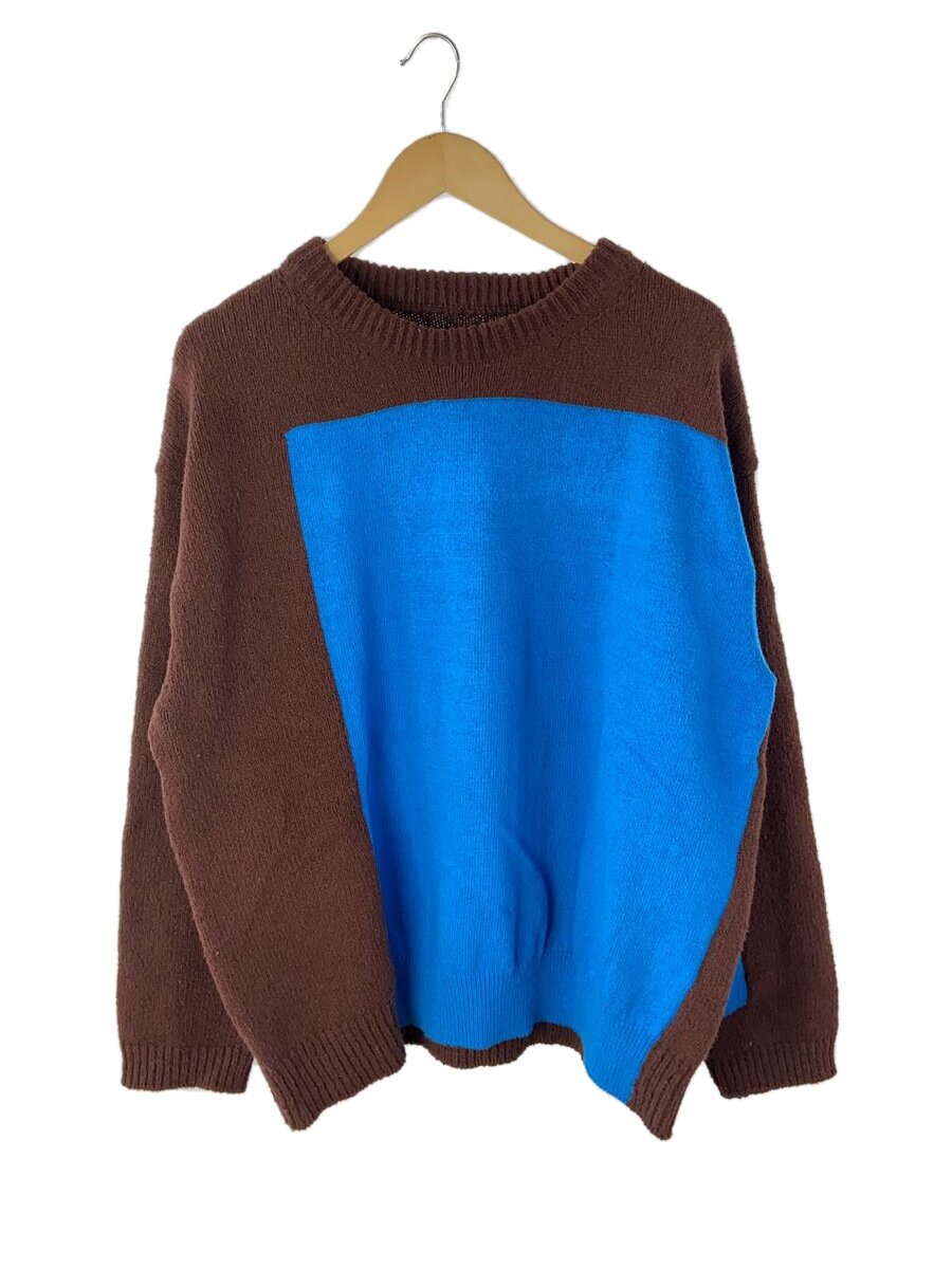 【中古】YOKE◆24SS INTARSIA CREWNECK SWEATER/2/綿織物/BLU/YK24SS0701S//【メンズウェア】