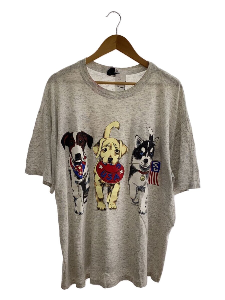 【中古】Vintage/90s/犬プルオーバー/両面繋がり刷り上げる/SEA BELL INC./SIZE:XL/GRY//【メンズウェア】