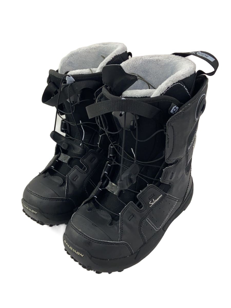 【中古】salomon◆スノーボードブーツ/23糎/クイックレーシング/BLK/433800【運動競技】