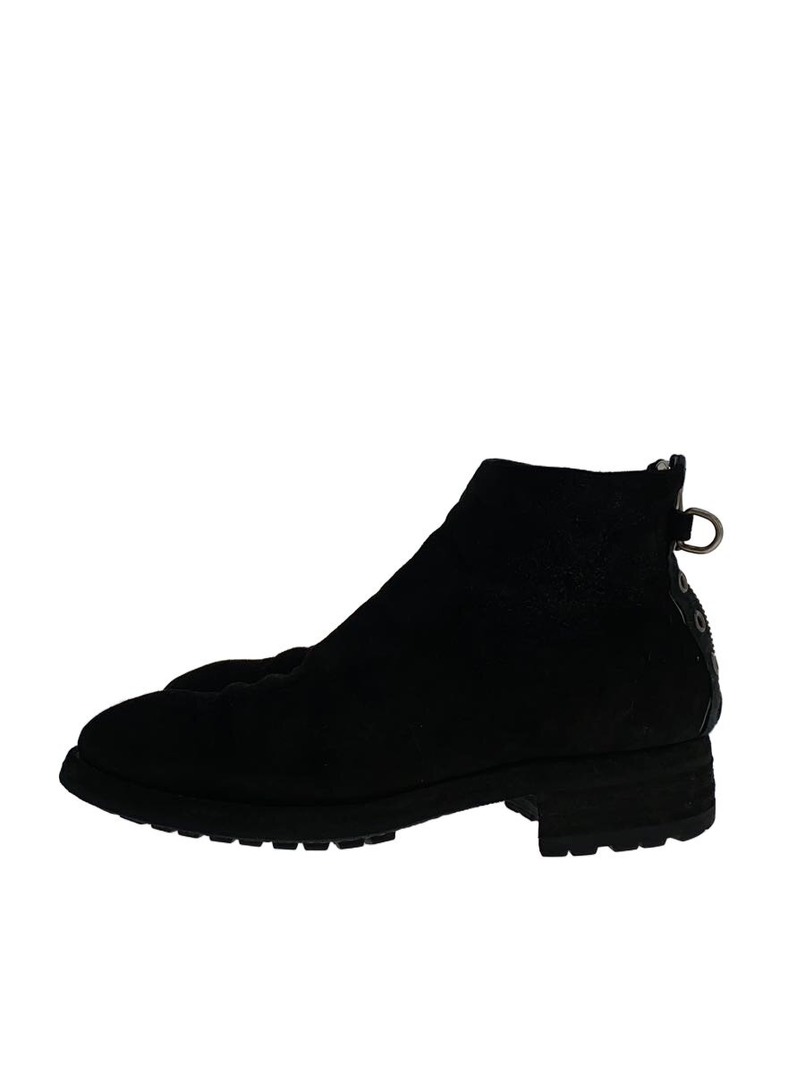 【中古】GUIDI◆アンクルショートブーツ/ハトメBACKZIP/ブーツ/41/黒いこと/なめし革/UC1E4F01//【シューズ】