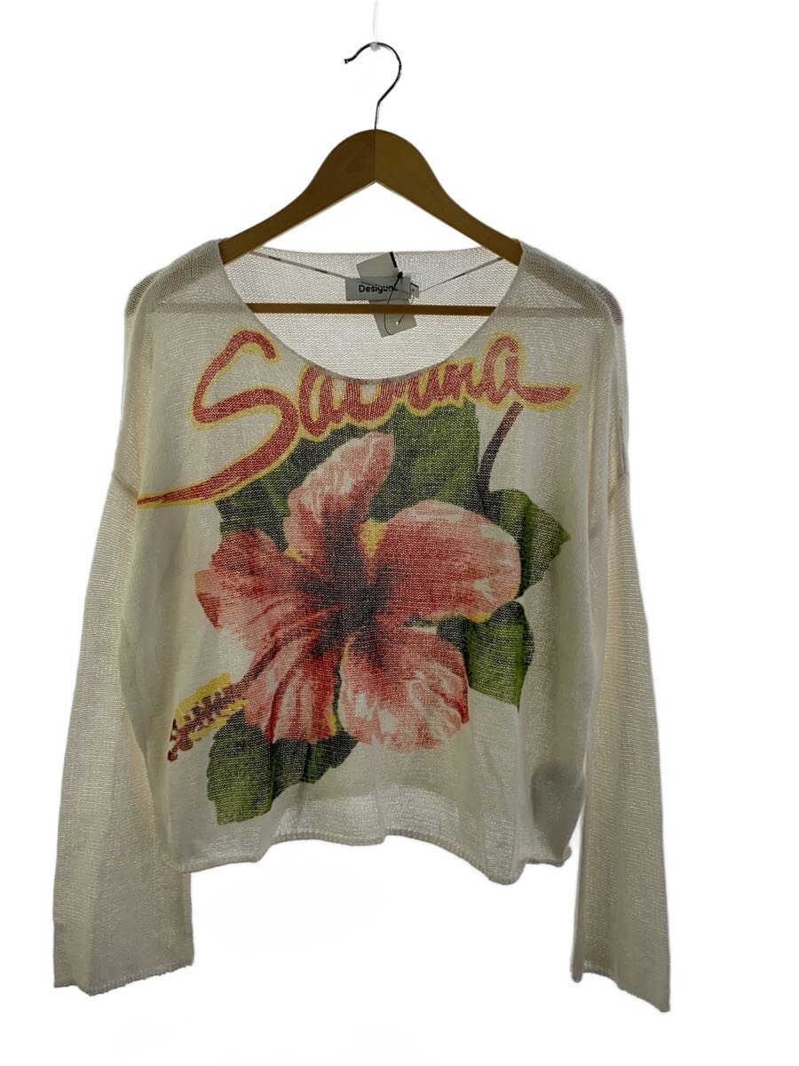 【中古】Desigual◆25SS/編み物・スウェーター(薄っぺら)/M/綿織物/CRM/25WJF16【レディースお召しもの】