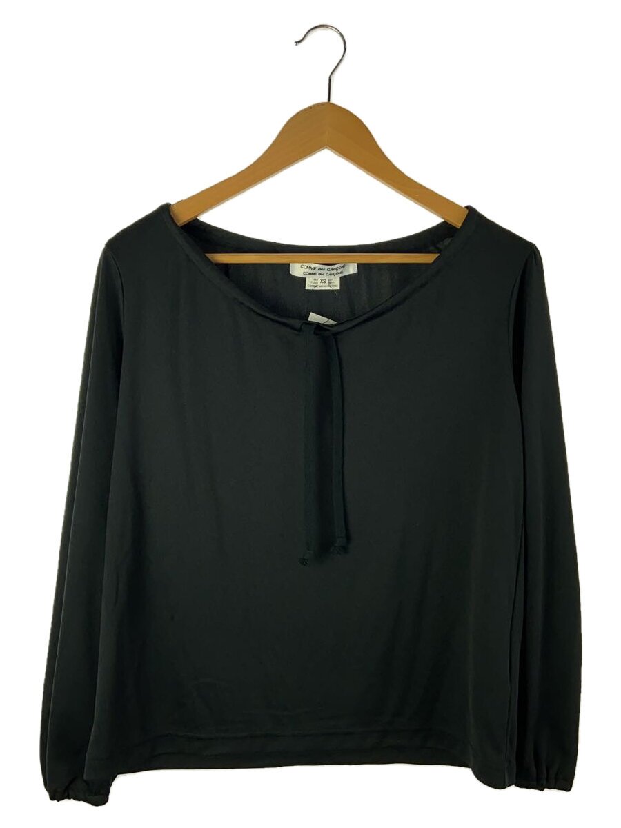 【中古】COMME des GARCONS COMME des GARCONS◆長袖カットソー/XS/ポリエステル/BLK/RK-T004【レディース御召しもの】