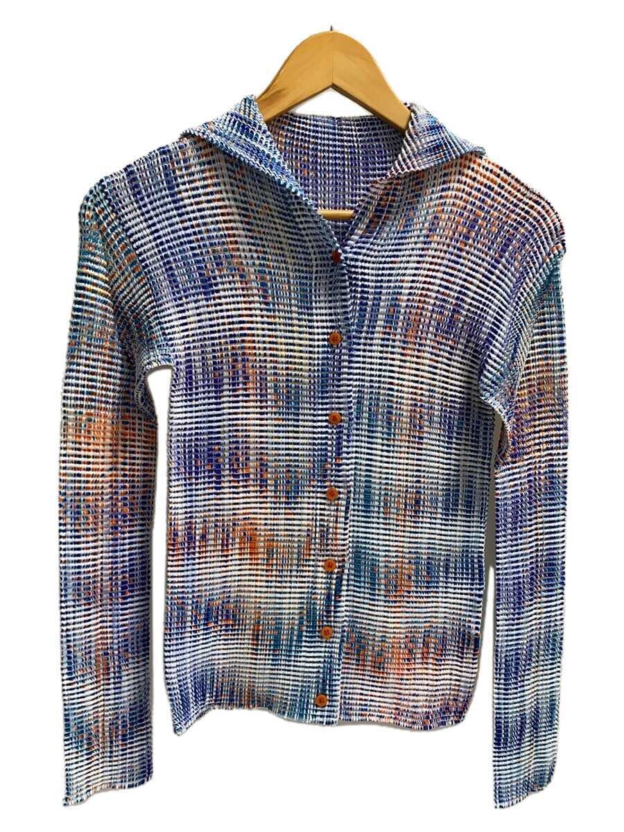 【中古】ISSEY MIYAKE◆筋目ティーシャツ/2/ポリエステル/マルチ色合い/IM41FJ613【レディース御召しもの】