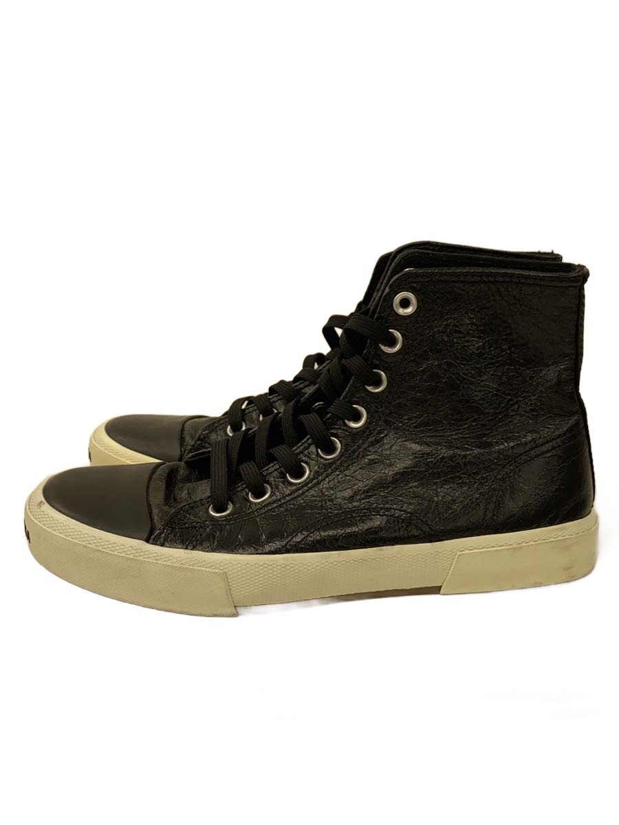 【中古】BALENCIAGA◆ローカットスニーカー/40/BLK/なめし革/心魂黄ばみ思いめぐらす//【シューズ】