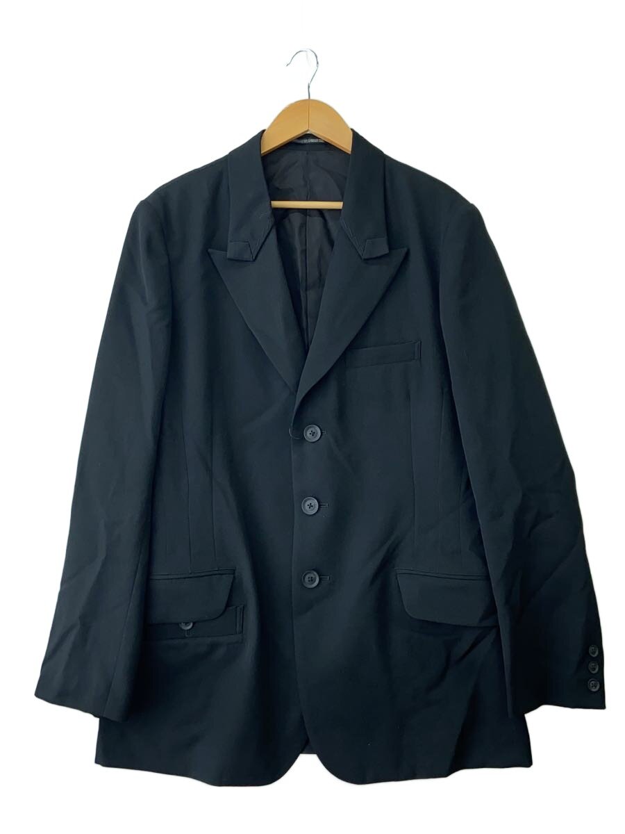 【中古】YOHJI YAMAMOTO◆テーラードジャケット/--/羊毛/BLK/hm-j07-100//【メンズウェア】