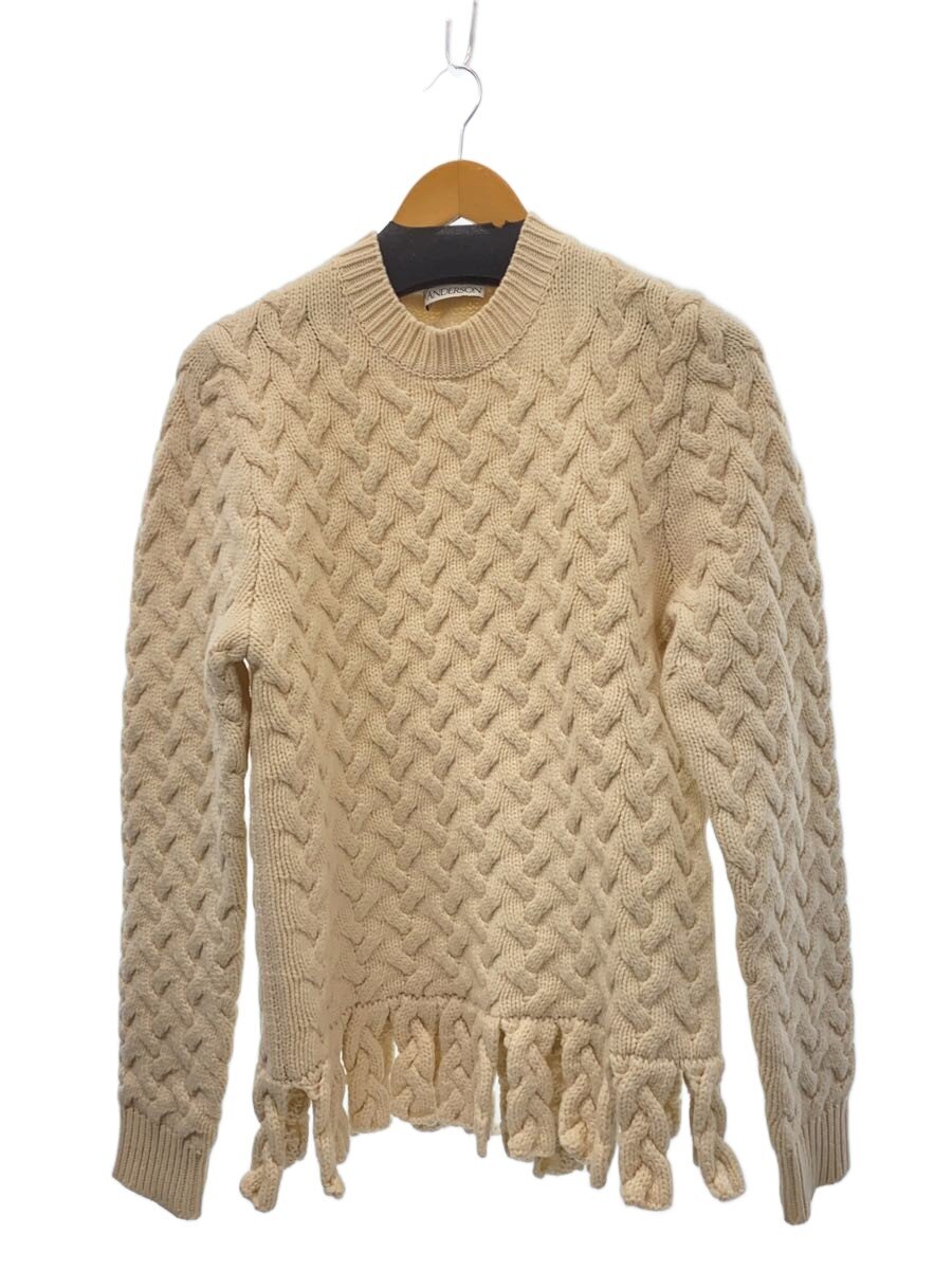 【中古】JW ANDERSON(J.W.ANDERSON)◆編み物・プルオーバー(朦々たる)/M/羊毛/WHT/KW03918F【レディース御召しもの】