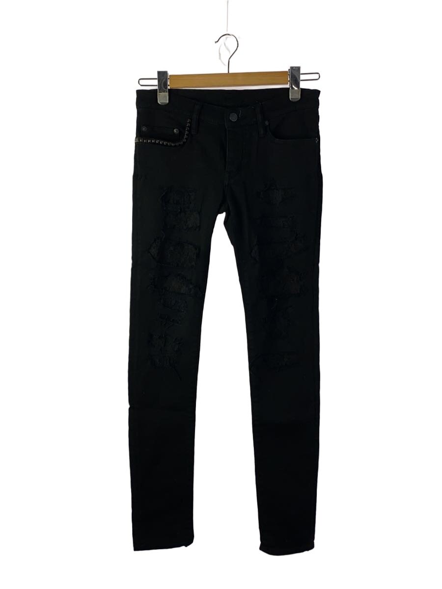【中古】HYSTERIC GLAMOUR◆スキニーパンツ/XS/綿織物/BLK/0104AP05【メンズウェア】