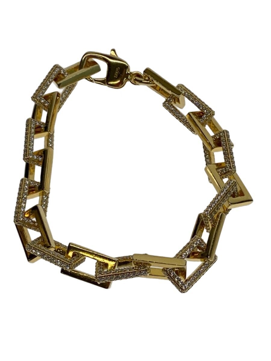 【中古】AUREA/Pave Mix Square Chain Bracelet/S/17.5cm/SV925/GLD//【服飾雑貨他】|2nd STREET 店