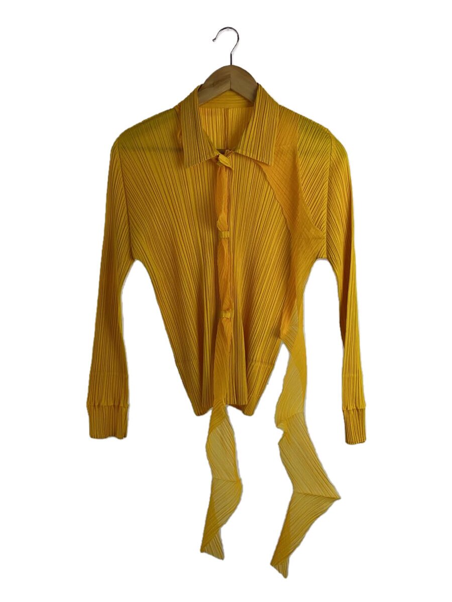 【中古】PLEATS PLEASE ISSEY MIYAKE◆PLEATS PLEASE ISSEY MIYAKE/長袖ブラウス/4/ポリエステル/YLW【レディースウェア】｜2ｎｄ STREET 店