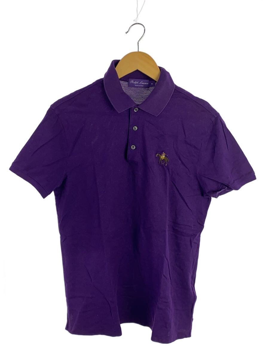 【中古】RALPH LAUREN◆スポーツシャツ/M/綿織物/パープル/無地/0200011043//【メンズウェア】