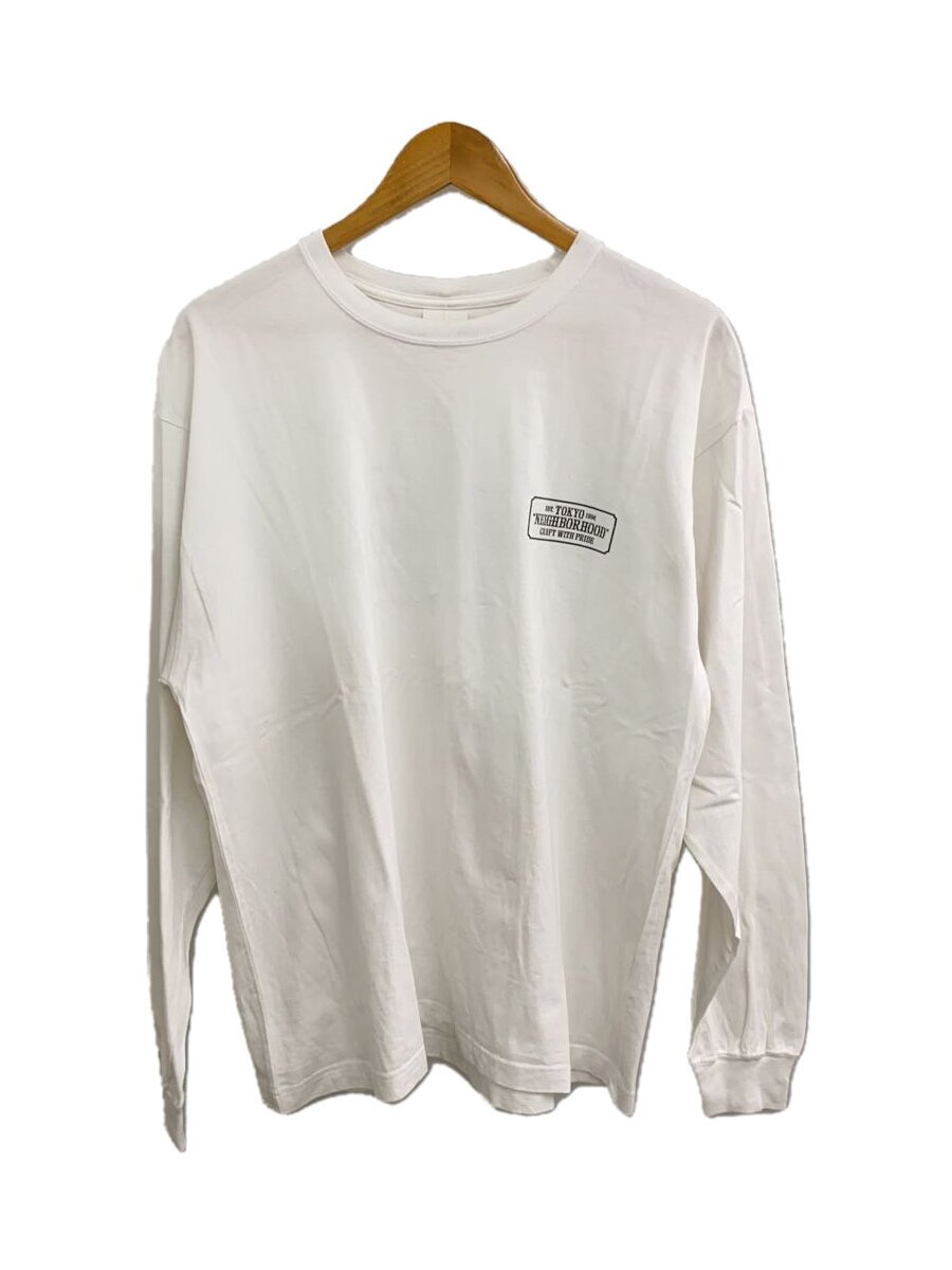 【中古】NEIGHBORHOOD◆BAR\u0026SHIELD/C-TEE.LS/長袖プルオーバー/M/綿織物/WHT/無地//【メンズウェア】