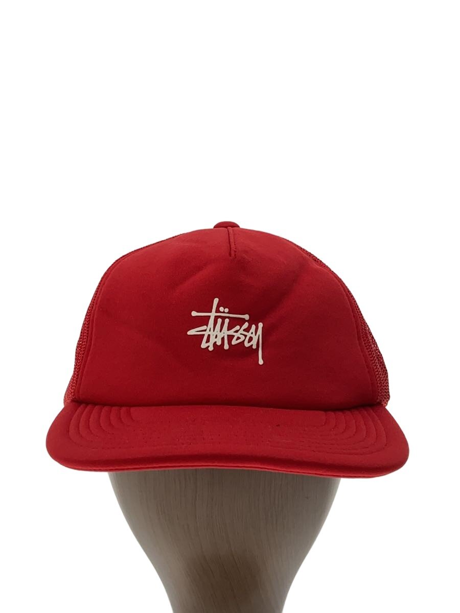 【中古】STUSSY◆メッシュ旗がしら/--/ポリエステル/RED/メンズ/131703【服飾雑貨他】