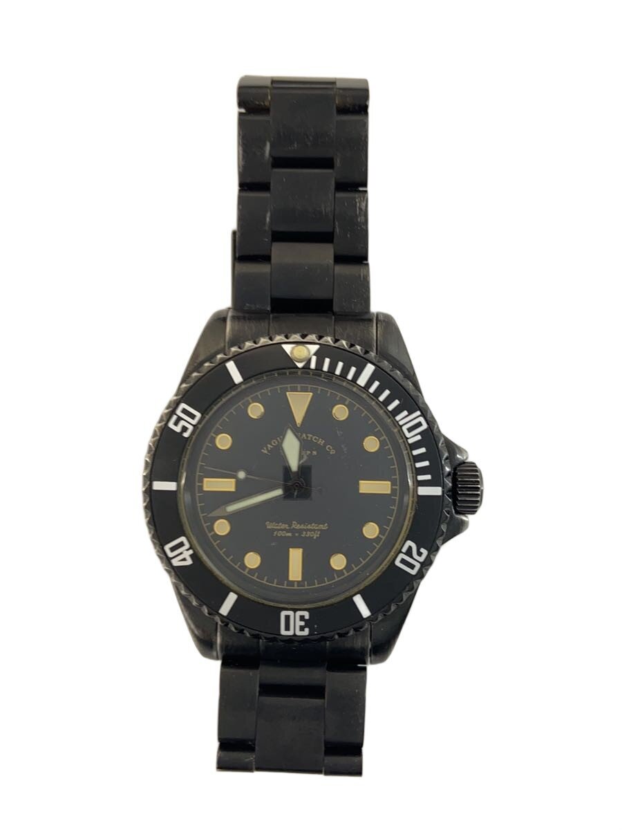 【中古】VAGUE WATCH CO.◆石英ウオッチ/アナログ/ステンレス鋼/BLK/BLK/SS【服飾雑貨他】