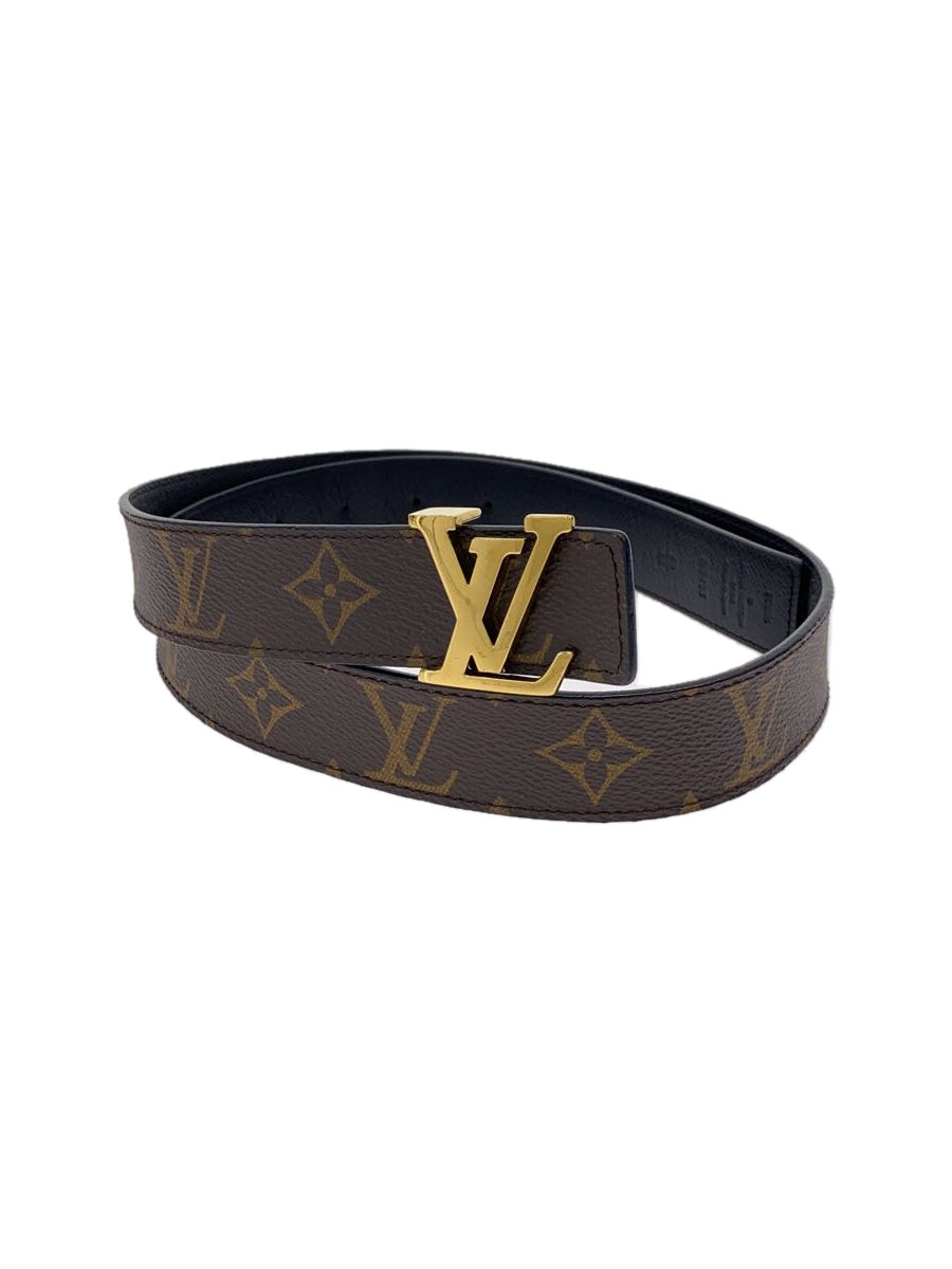 【中古】LOUIS VUITTON◆胴締め LV リヴァーシブル/三尺帯/なめし革/BRW/総柄/レディース/M9453/? NULL ?【服飾雑貨他】