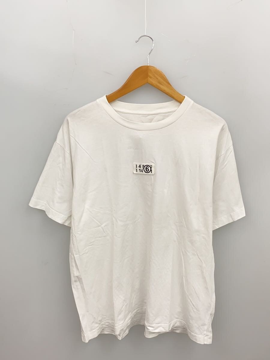 【中古】Maison Margiela◆23SS/ロゴタイプ継ぎ切れT/M/綿織物/WHT/S52GC267【メンズウェア】