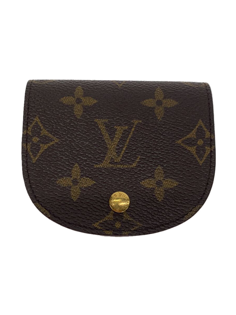【中古】LOUIS VUITTON◆ポルト・モネ・グゼ_モノグラム・帆布/PVC/BRW/モノグラム/レディース//【服飾雑貨他】