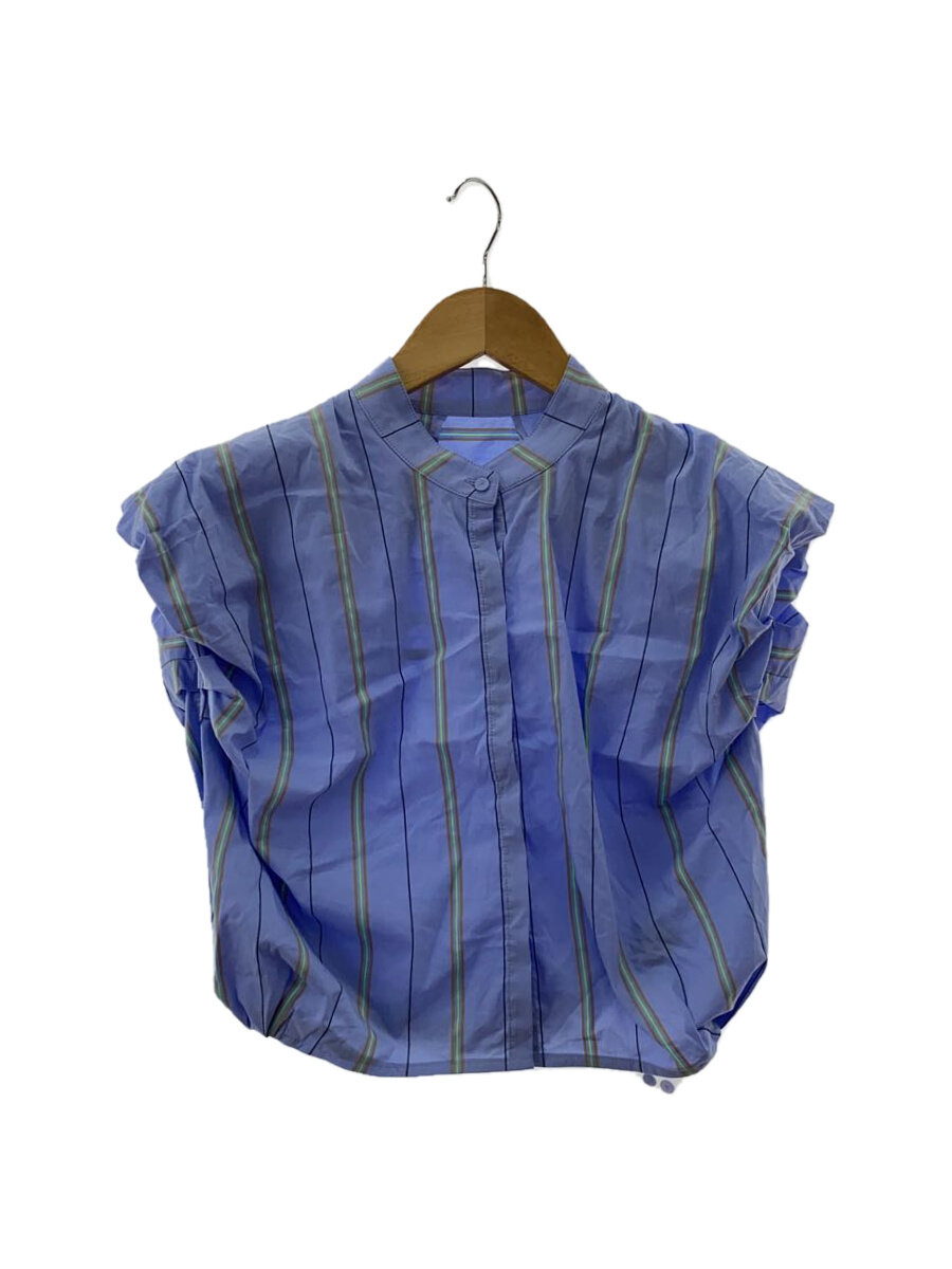 【中古】TODAYFUL◆23SS/パフ肩肉/ノースリーブトップ/FREE/綿織物/マルチ色つや/縞模様【レディース御召しもの】