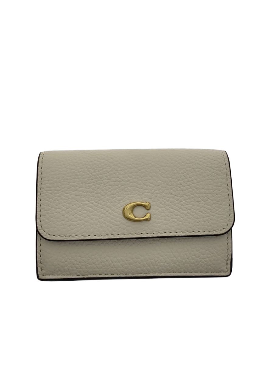 【中古】COACH◆3つ折り金入れ/--/CRM/無地/レディース/コマーシャル437//【服飾雑貨他】