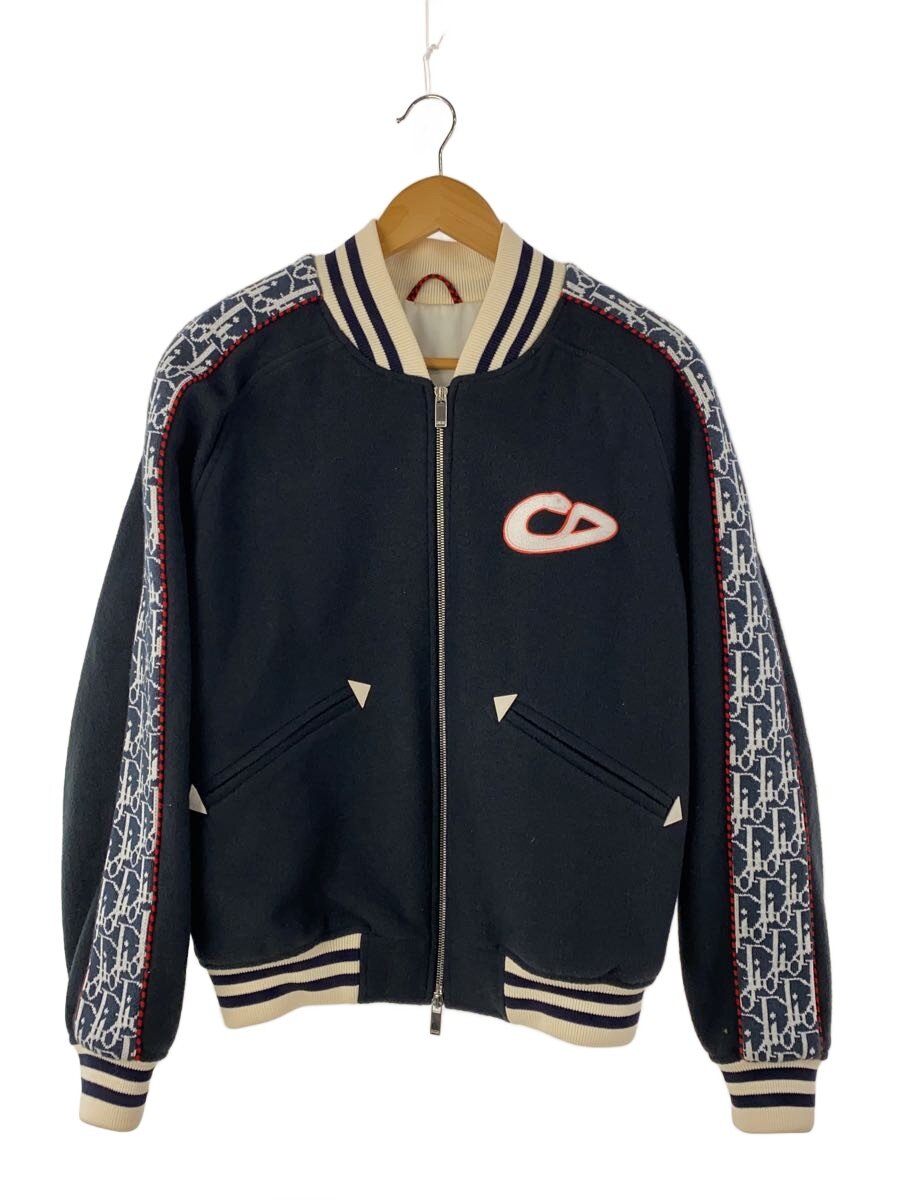 【中古】Christian Dior◆上衣/S/羊毛/BLK/総柄/513j405a0986/KAWS Varsity Jacket Virgi【メンズウェア】