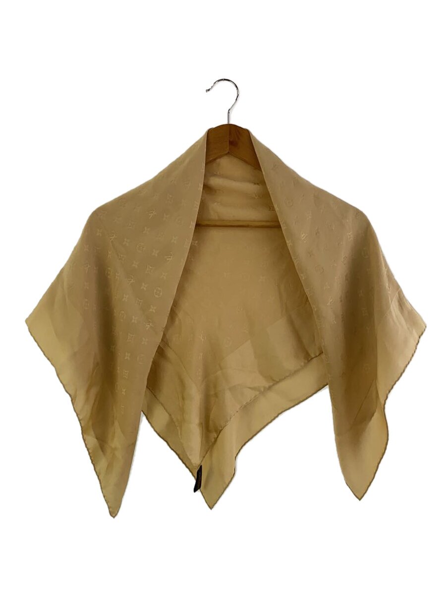 【中古】LOUIS VUITTON◆袈裟/地絹/BEG/総柄/レディース【服飾雑貨他】