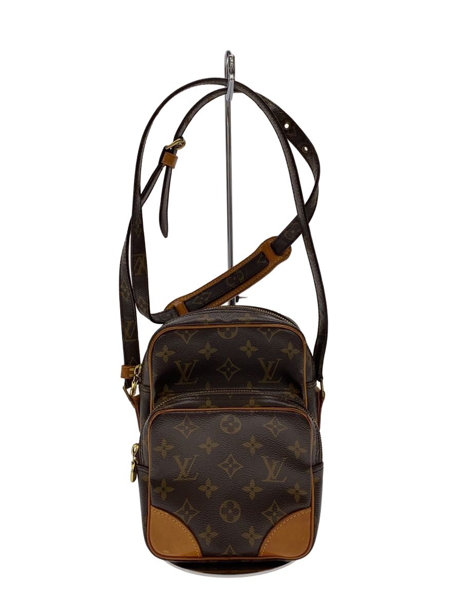 【中古】LOUIS VUITTON◆アマゾン_モノグラム・帆布/PVC/BRW【御徒面子】