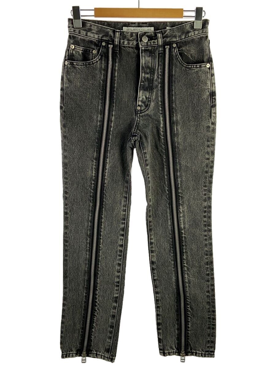 【中古】JOHN LAWRENCE SULLIVAN◆WASHED ZIP PANTS/下つ方/44/ジーンズ/GRY/無地/JLS-02-20【メンズウェア】