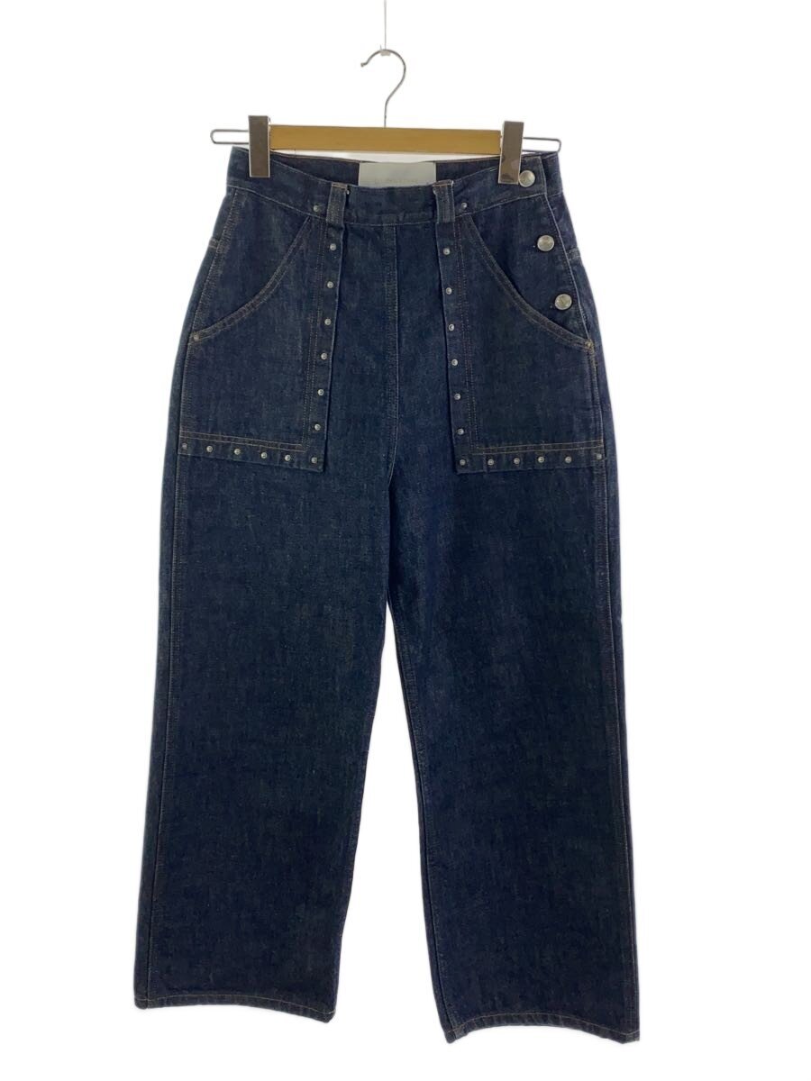 【中古】LIVINGTONE◆FUTURA/baker cropped pants/38/綿織物/IDG/LT-FUTURA-02【レディース御召しもの】