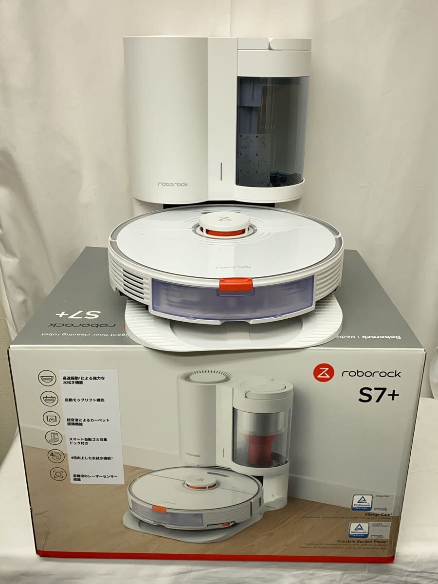 【中古】roborock◆S7+ロボット掃除機＆スマート自動ゴミ収集ドック/S7P02-04【家電・ビジュアル・オーディオ】
