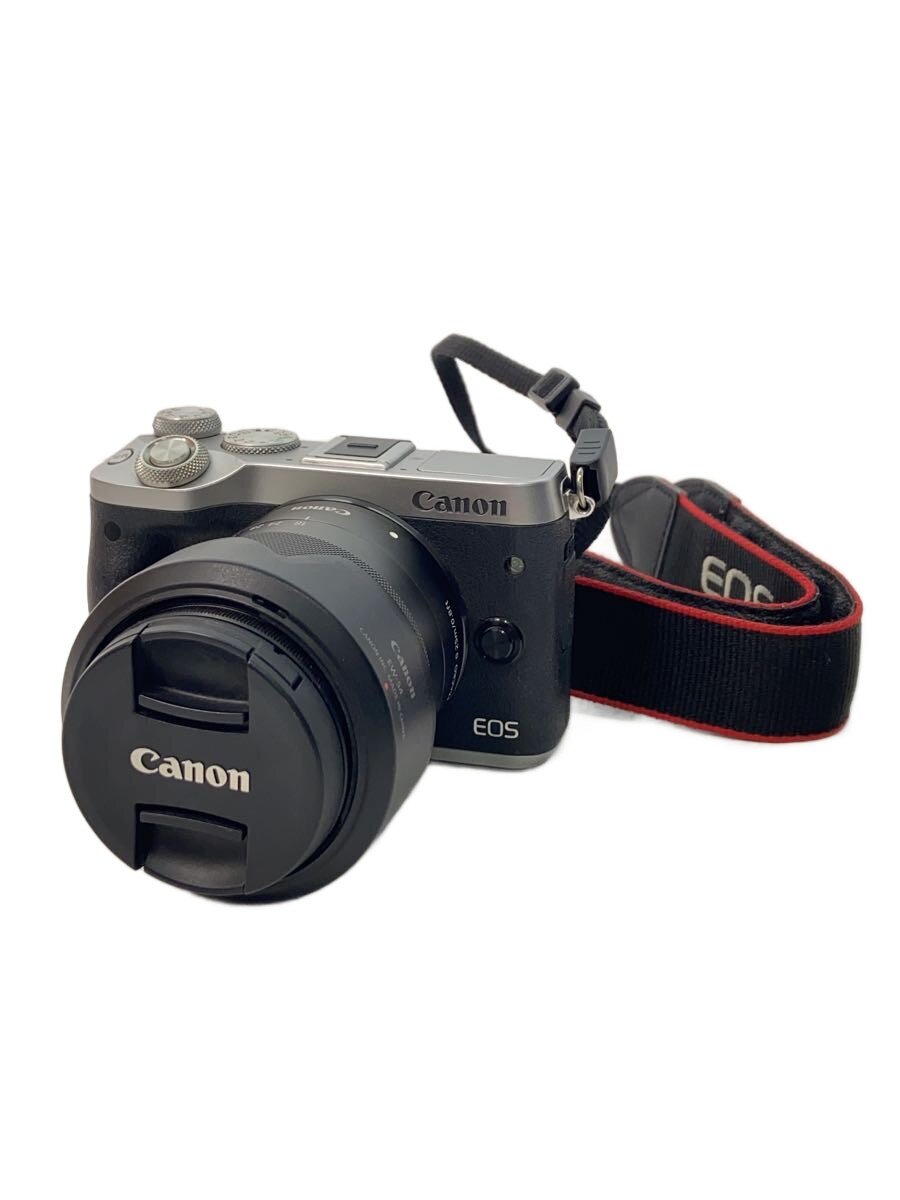 【中古】CANON◆デジタル一眼写真機 EOS M6 上半身 [しろがね色]/加農砲/【写真機】
