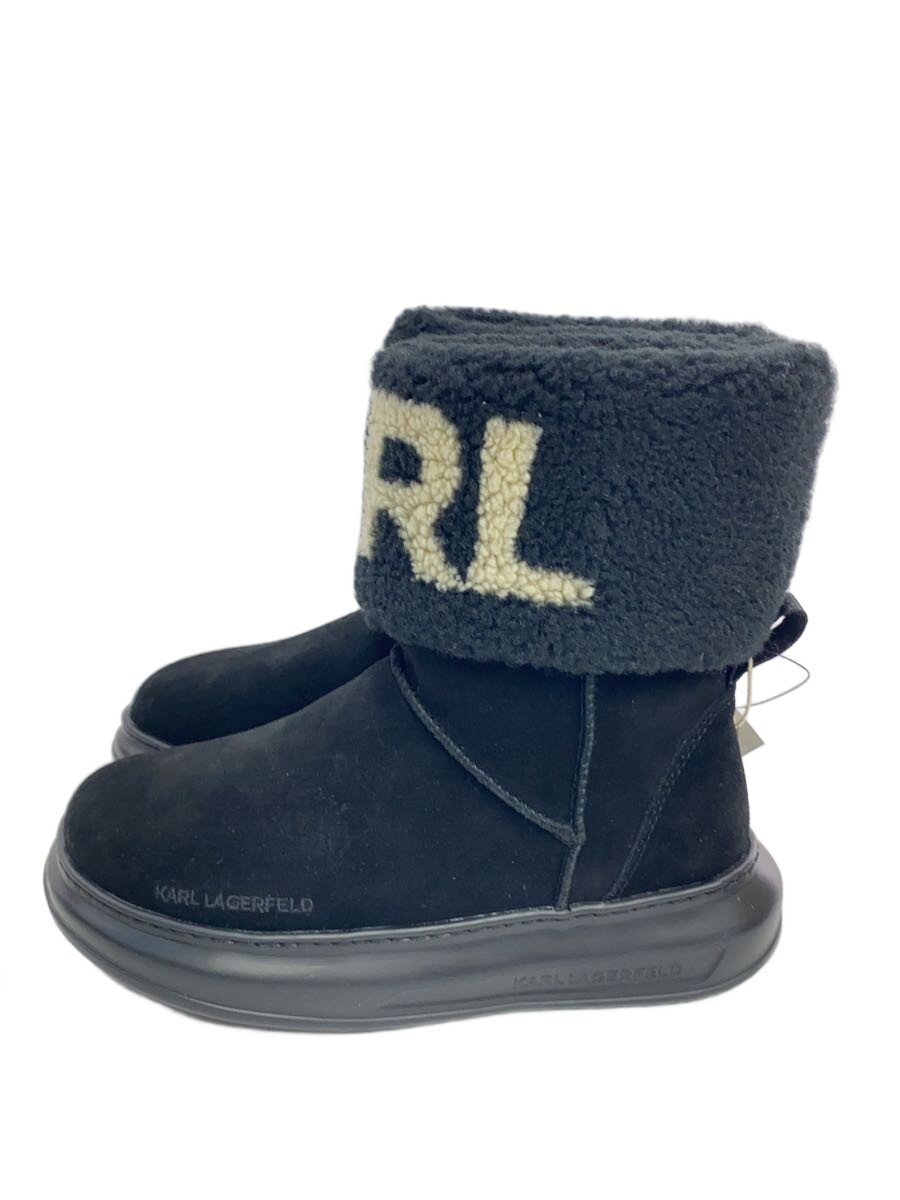 【中古】KARL LAGERFELD◆ブーツ/US5/BLK/KL44552-700【シューズ】