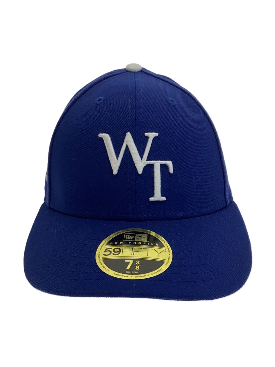 【中古】NEW ERA◆旗がしら/7 3/8/ポリエステル/BLU/無地/メンズ【服飾雑貨他】