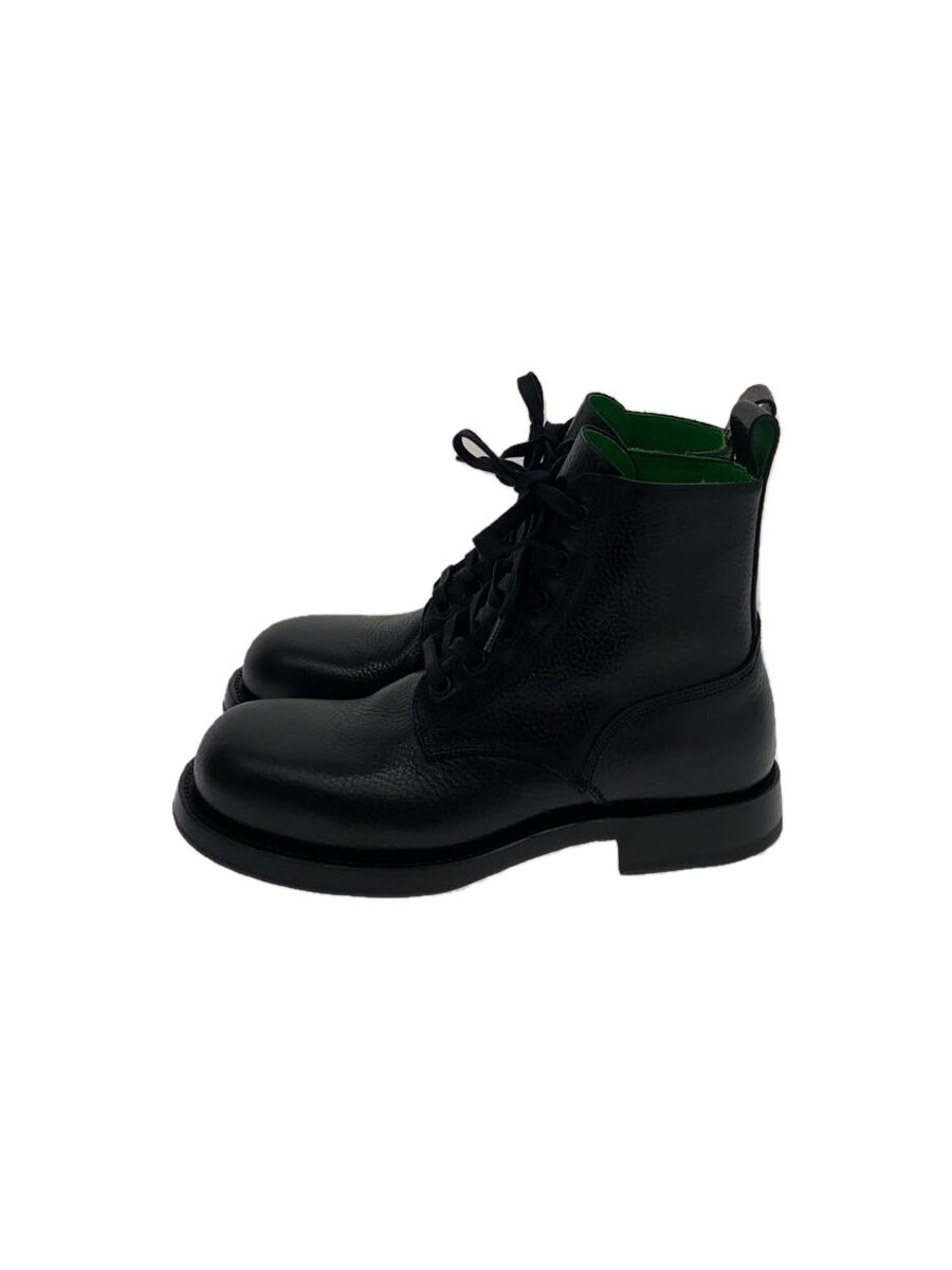 【中古】BOTTEGA VENETA◆レースアップブーツ/39/BLK/なめし革【シューズ】